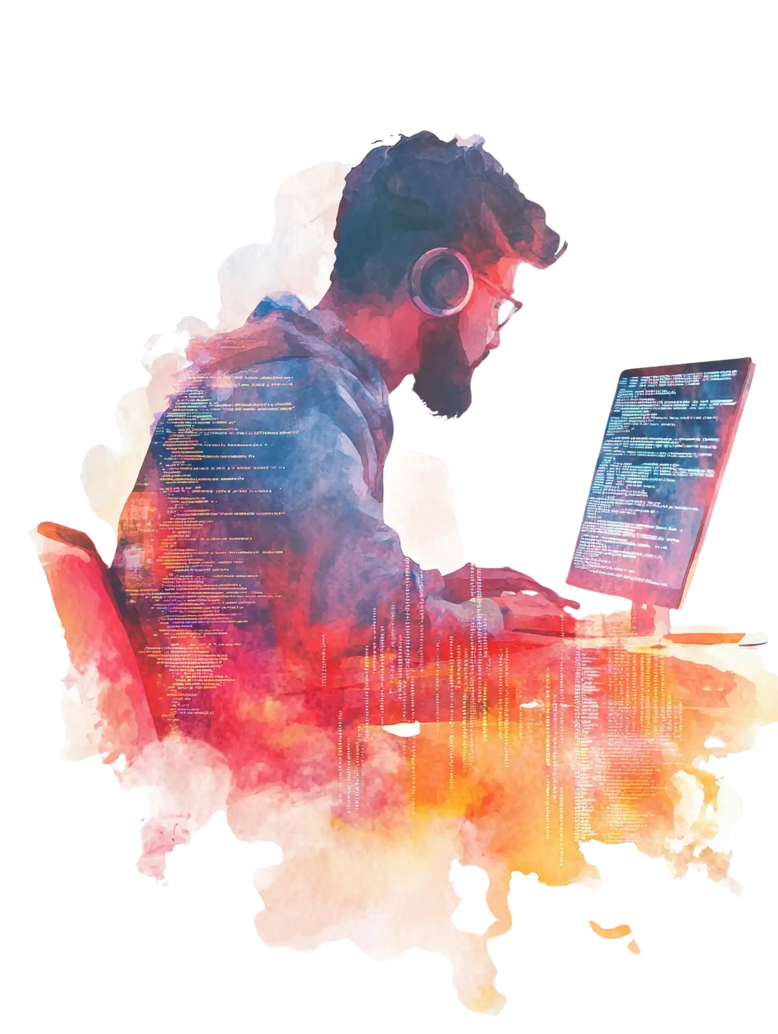 web developer working on their computer